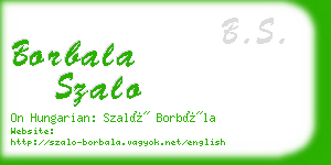 borbala szalo business card